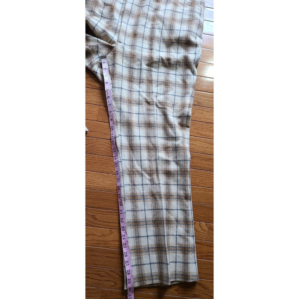 Vintage Asher Pants Mens 44 x 30 Wool‎  Flannel Plaid Golf Dress Disco 60s 70s - Picture 8 of 9